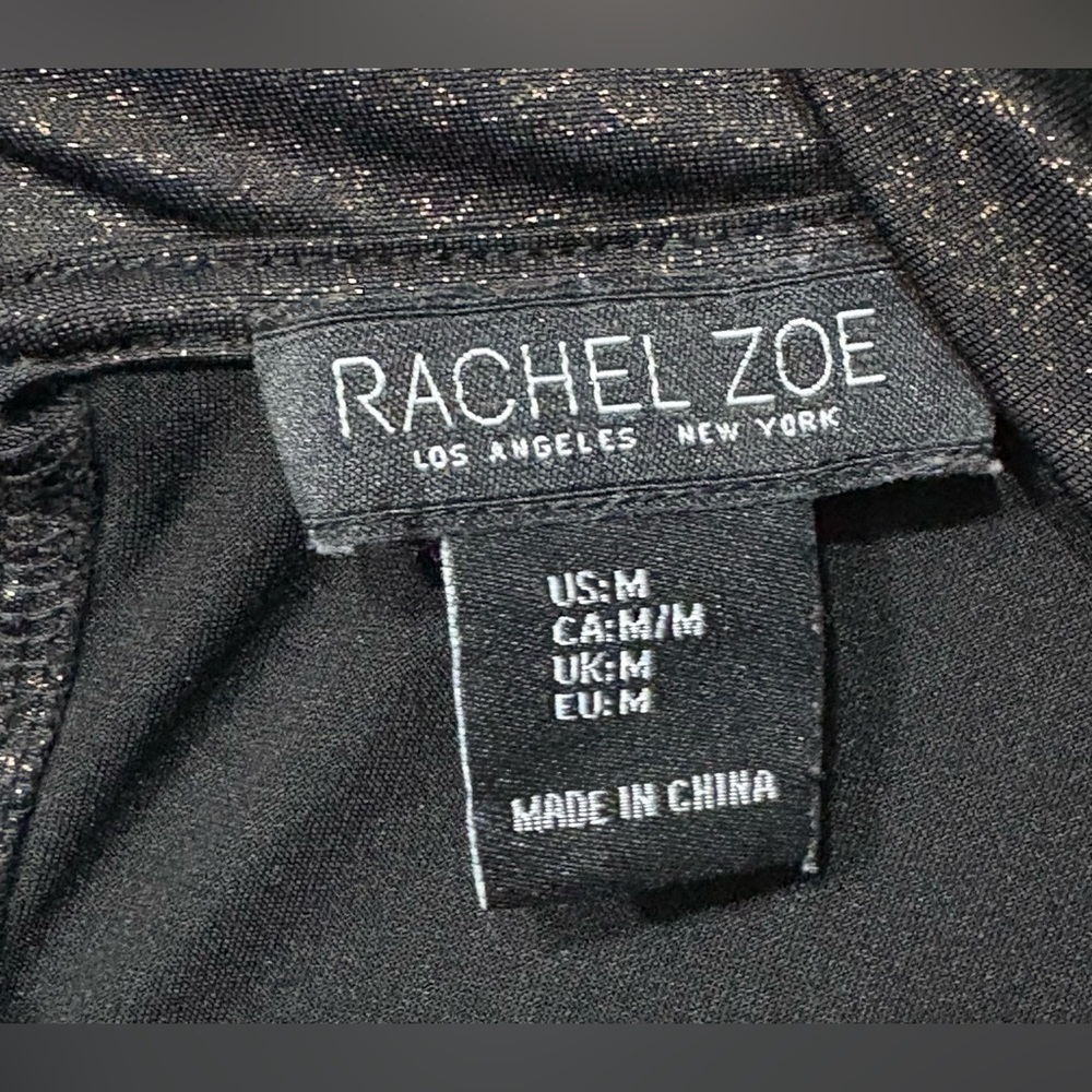 Rachel Zoe long sleeve/top blouse size:M
Color: Black/gold metallic - Picture 4 of 6